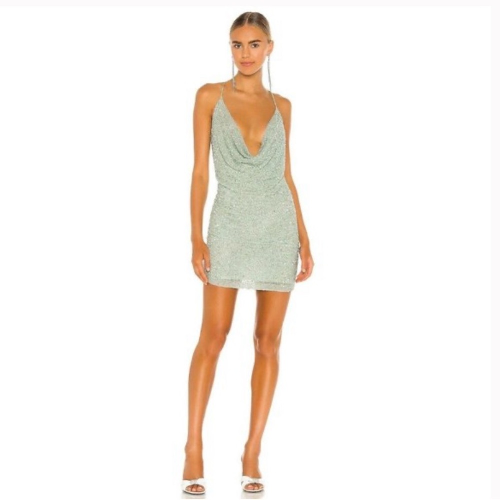 Retrofete Mint Green Mini Dress